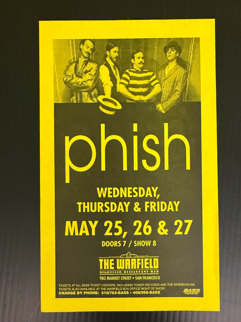 PHISH HANDBILL - AT THE WARFIELD: PHISH HANDBILL - AT THE WARFIELD