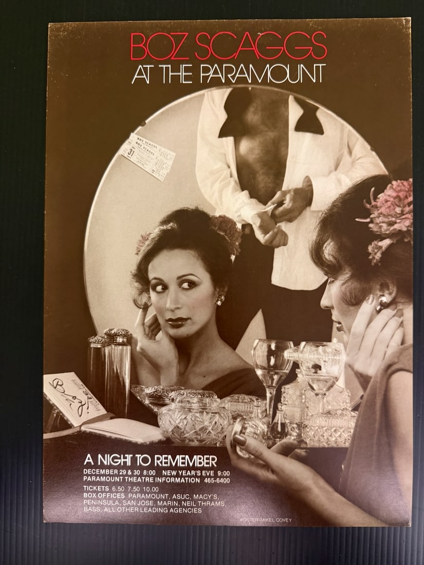 BOZ SCAGGS PARAMOUNT POSTER: BOZ SCAGGS PARAMOUNT POSTER