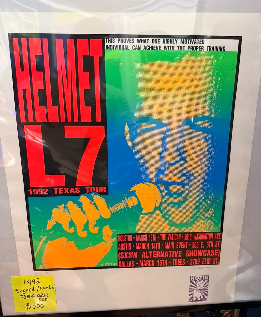 HELMET - SIGNED BY FRANK KOZIK - 1992: HELMET - SIGNED BY FRANK KOZIK - 1992