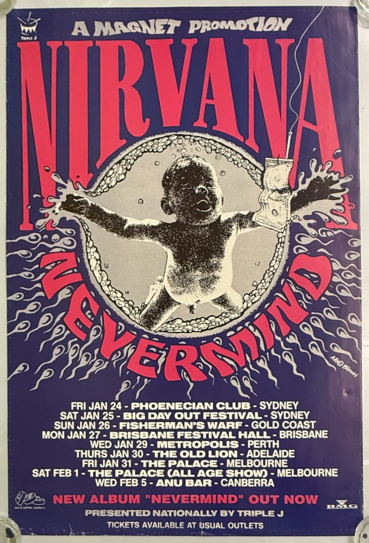 NIRVANA AUSTRALIA TOUR POSTER: NIRVANA AUSTRALIA TOUR POSTER