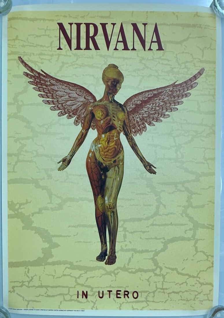 NIRVANA IN UTERO POSTER 1990s (1 of 2)