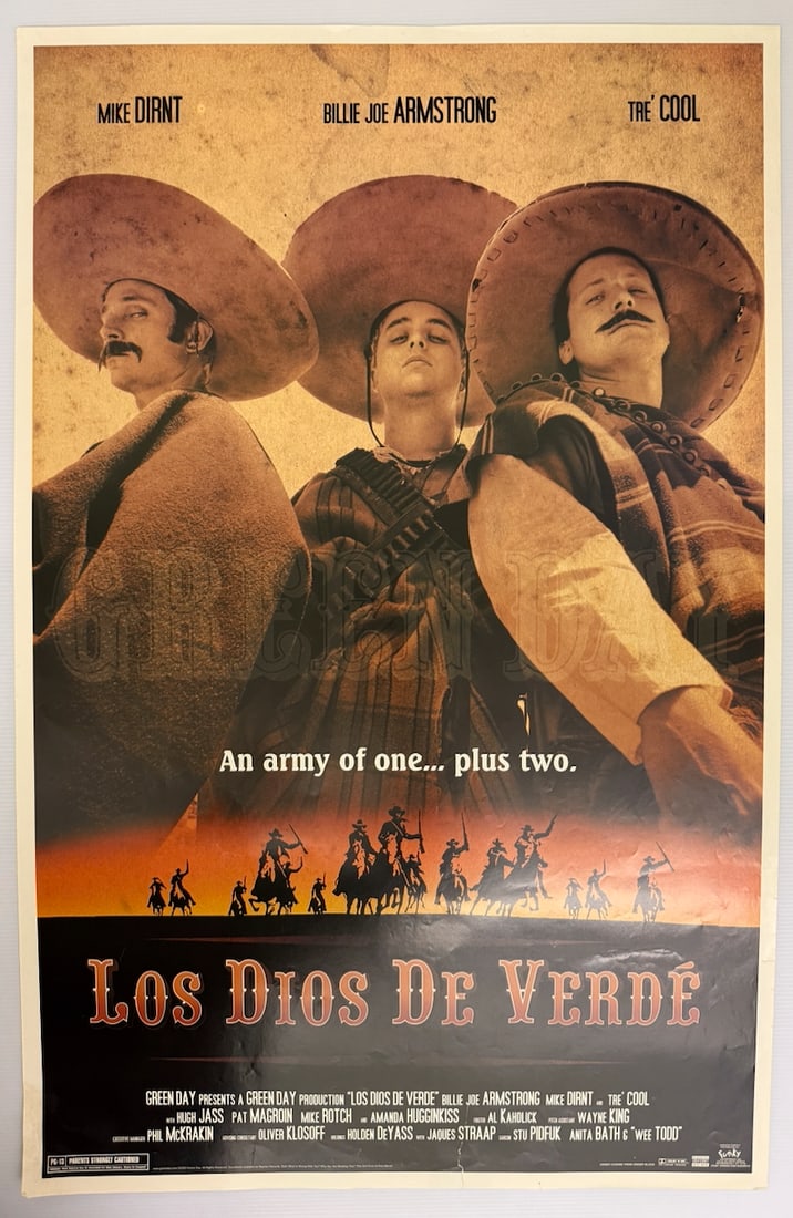 GREEN DAY - LOS DIOS DE VERDE: GREEN DAY - LOS DIOS DE VERDE -POSTER - SMALL TEAR IN BOTTOM EDGE