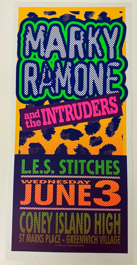 MARKY RAMONE - SILKSCREEN - ARMINSKI: MARKY RAMONE - SILKSCREEN - ARMINSKI
