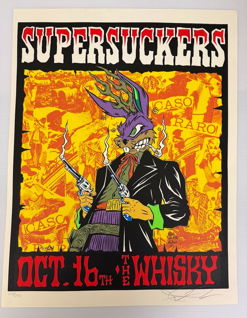 SUPERSUCKERS - THE WHISKEY: SUPERSUCKERS - THE WHISKEY - #228 / 250 - SIGNED BY ARTIST ALAN FORBES.