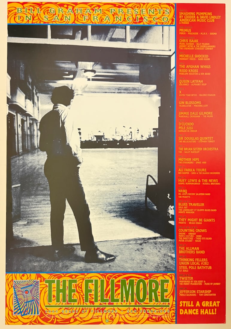 X - AT THE FILLMORE - AND OTHERS: MULTIP EVENT POSTER FEATURING "X" - PRIMUS, REDD KROSS,