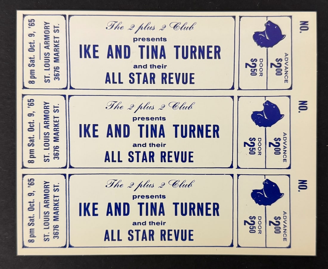 RARE 1965 IKE & TINA TURNER UNCUT TICKET: RARE 1965 IKE & TINA TURNER UNCUT TICKET