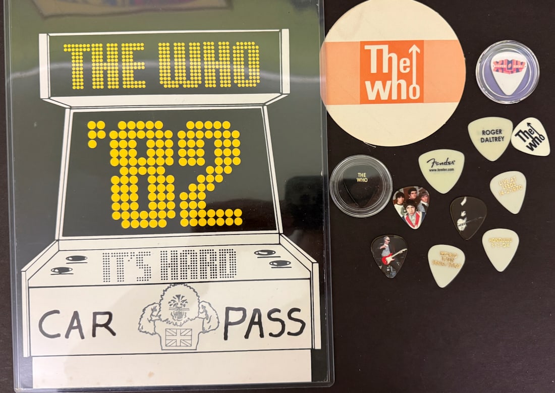 THE ULTIMATE WHO BACKSTAGE PASS AND PICK SET: THE ULTIMATE WHO BACKSTAGE PASS AND PICK SET with VERY RARE CAR PASS