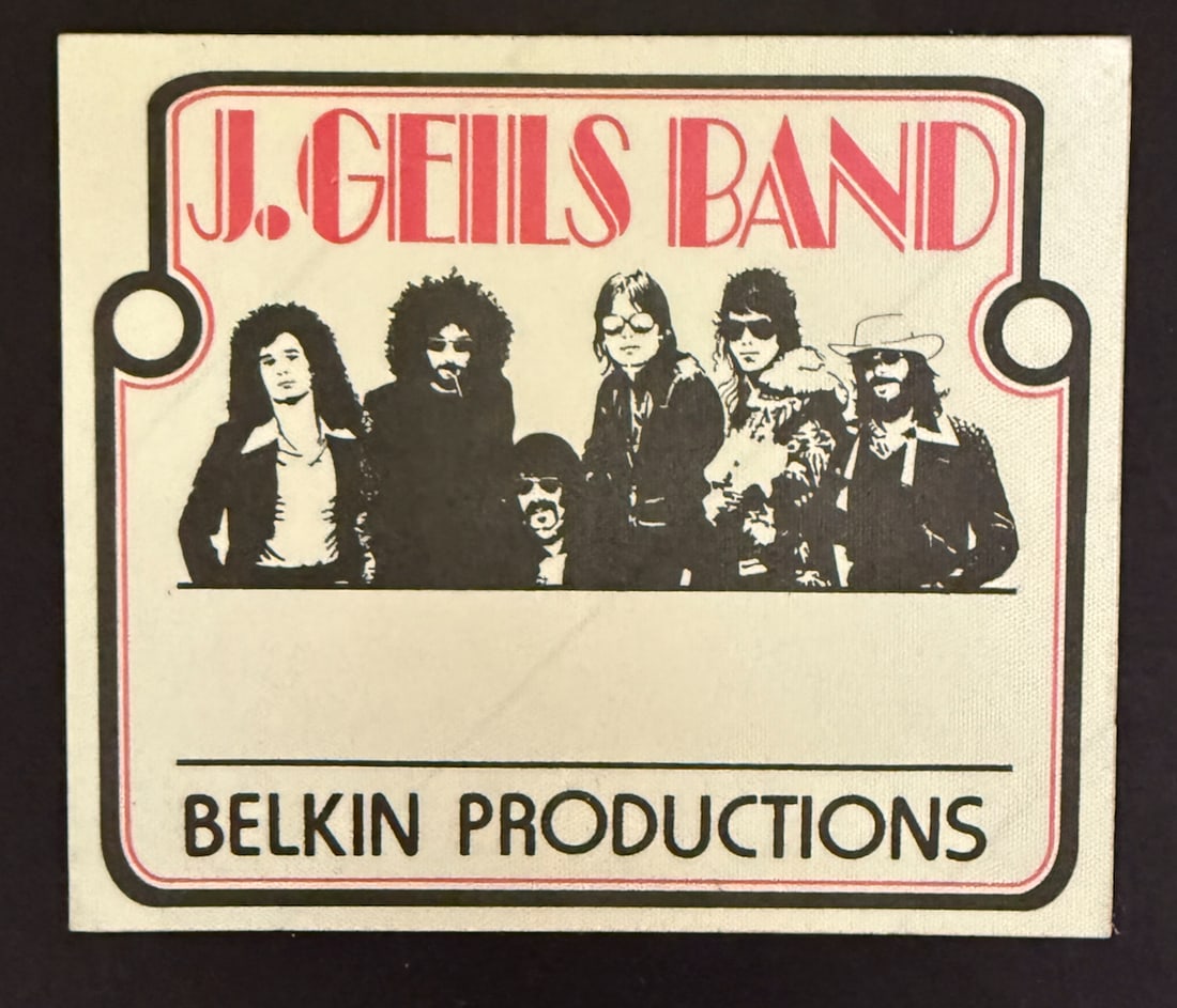 J. GEILS BAND BACKSTAGE PASS (1 of 1)
