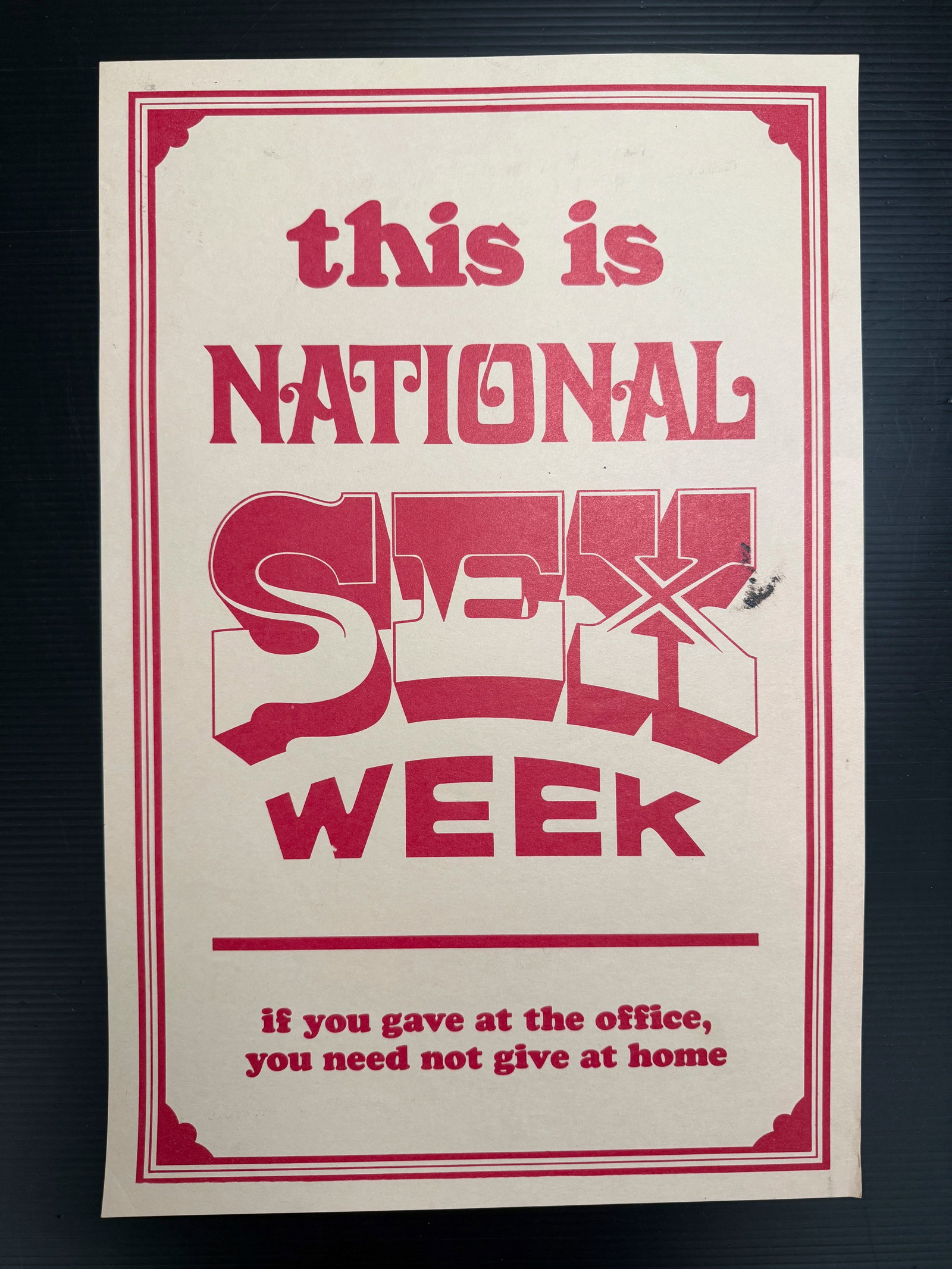 THIS IS NATIONAL SEX WEEK - PANDORA PRODUCTIONS 1ST: THIS IS NATIONAL SEX WEEK - PANDORA PRODUCTIONS 1ST