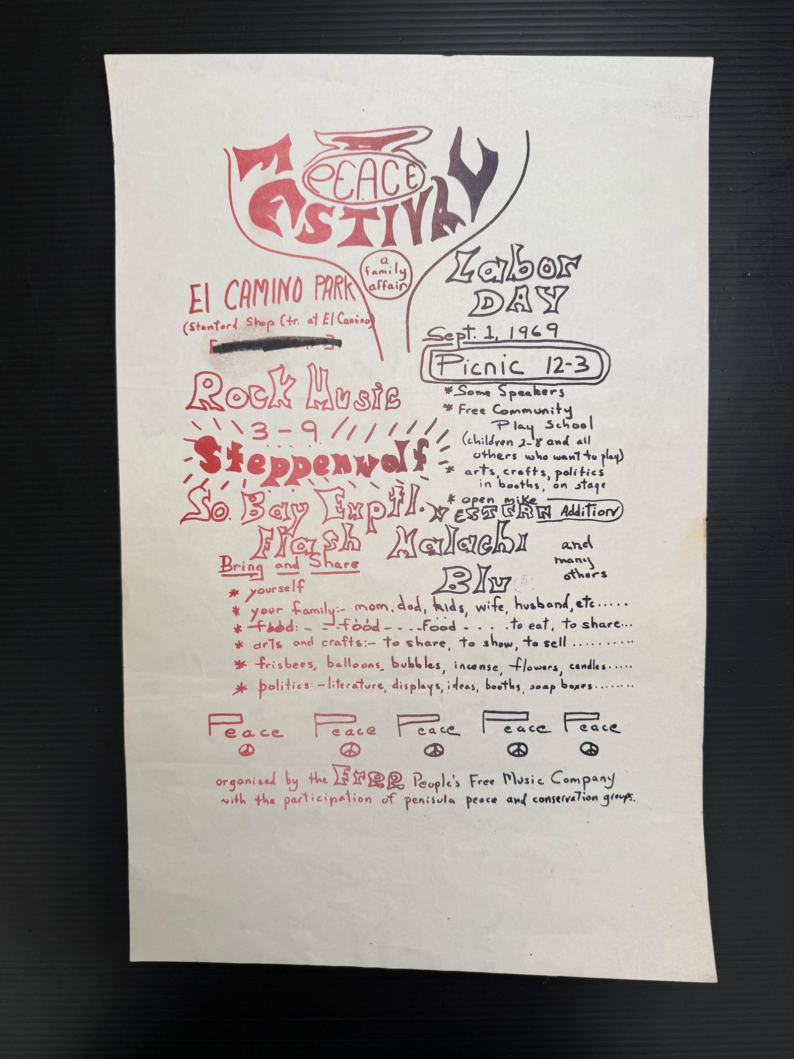 STEPPENWOLF - LABOR DAY PEACE FESTIVAL - EL CAMINO PARK - PALO ALTO (1 of 1)