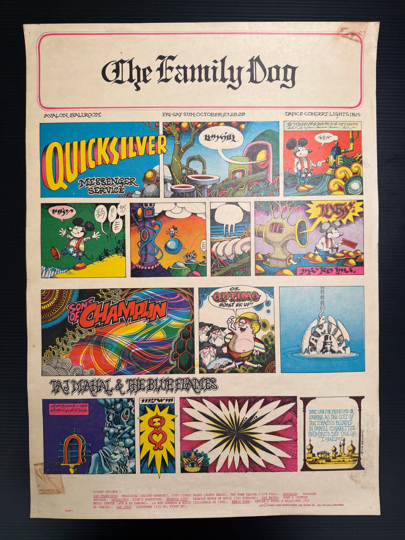 FD89 - QUICKSILVER - 1ST: FD89 - QUICKSILVER - 1ST. TAPE MARKS.