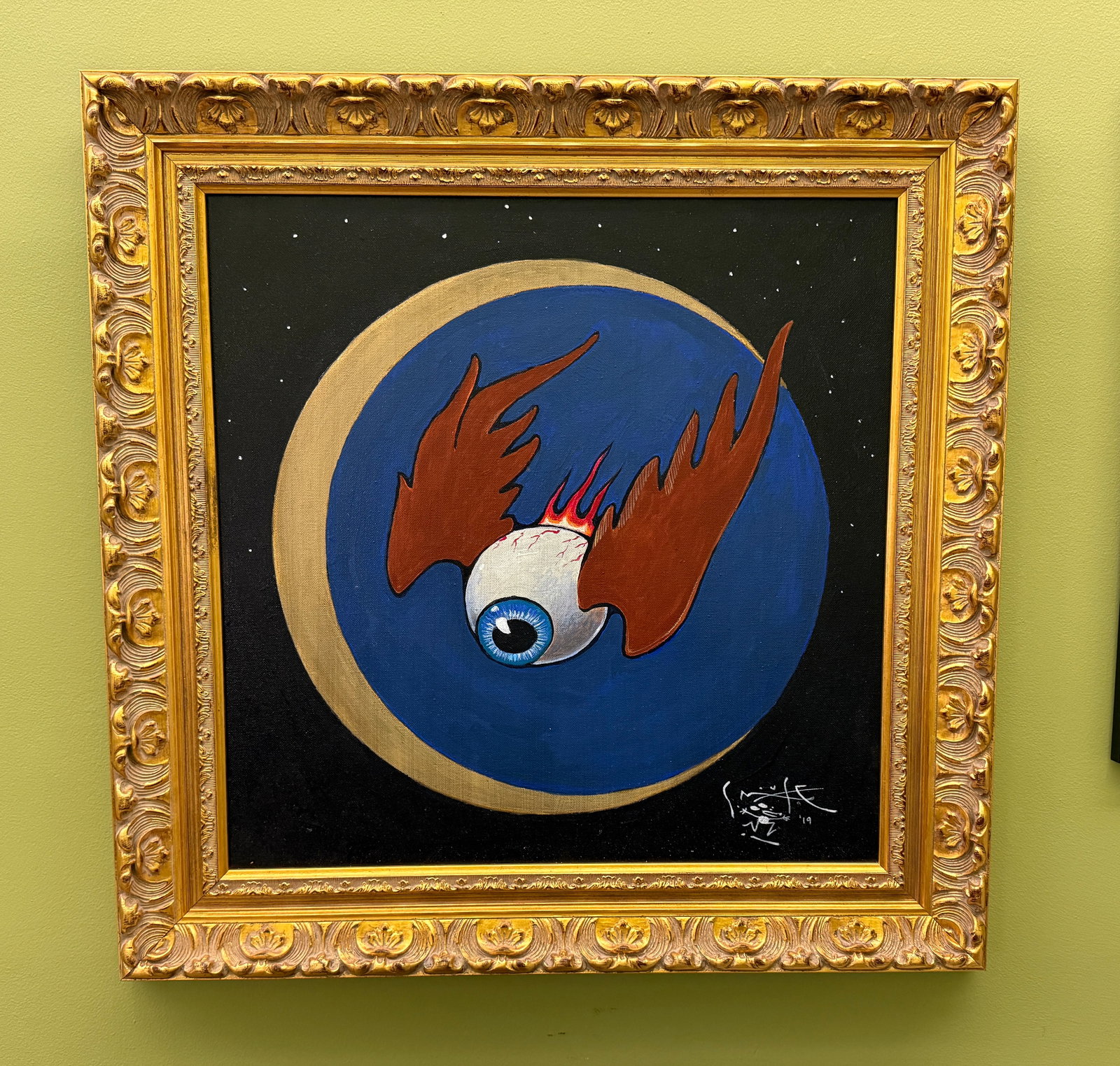 ORIGINAL FLYING EYE PAINTING ON CANVAS - STANLEY MOUSE (1 of 4)