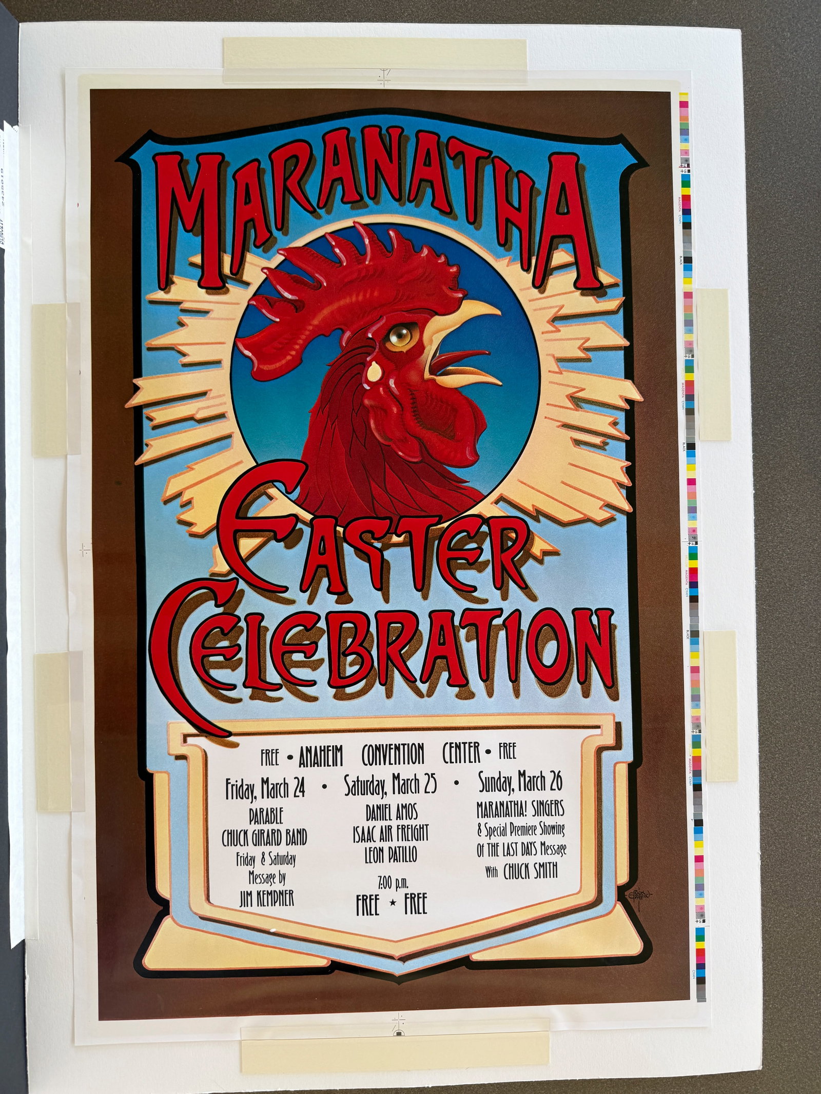 RARE - Maranatha - Easter Celebration - Original PROOF - Rick Griffin Poster - 2