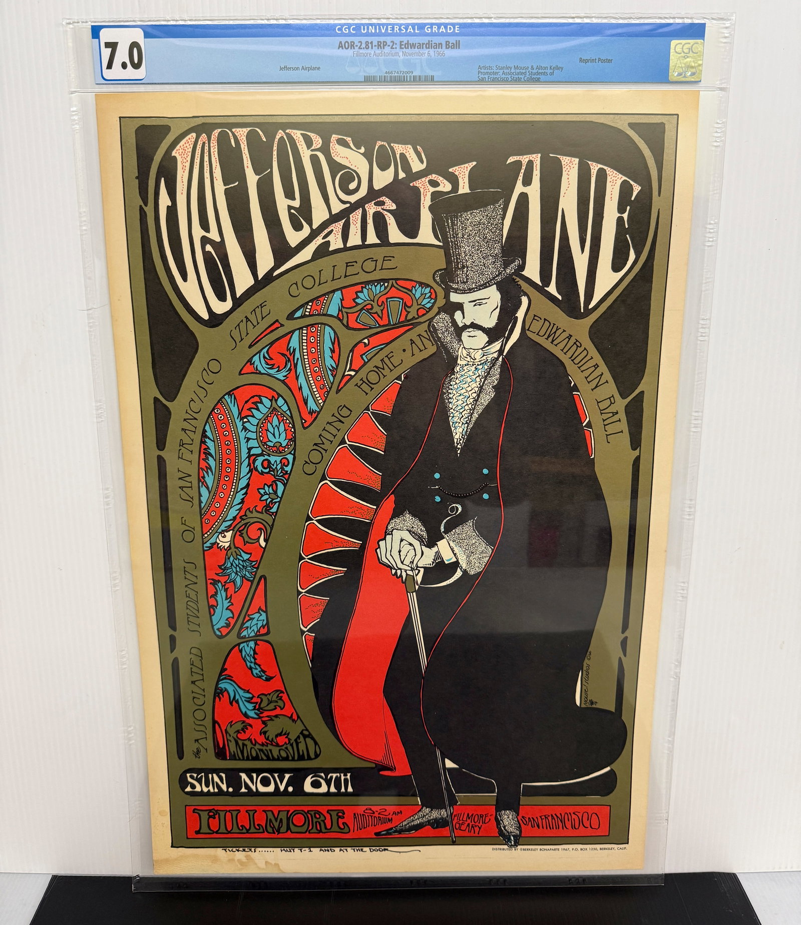 EDWARDIAN BALL - JEFFERSON AIRPLANE - GRADED 7.0 - 2ND: EDWARDIAN BALL - JEFFERSON AIRPLANE - GRADED 7.0 - 2ND