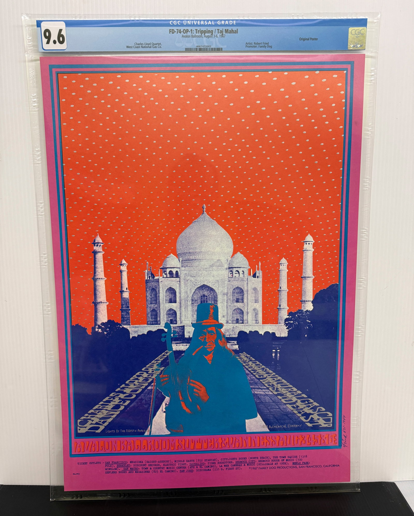 FD74 - CHARLES LLOYD - 1ST. - GRADED 9.6: FD74 - CHARLES LLOYD - 1ST. - GRADED 9.6