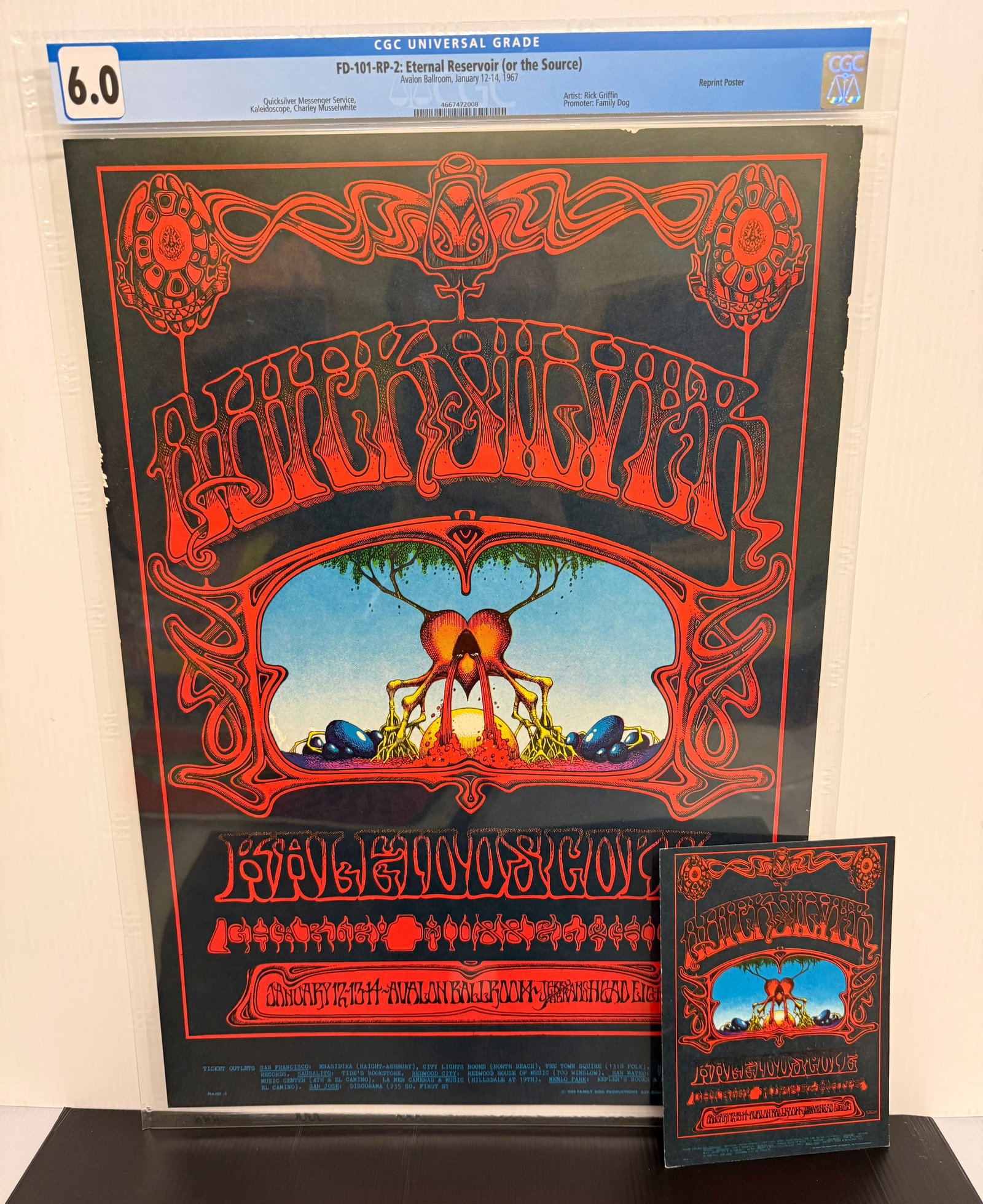 FD101 SET - QUICKSILVER - 2ND - GRADED 6.0 WITH POSTCARD: FD101 SET - QUICKSILVER - 2ND - GRADED 6.0 WITH POSTCARD. ETERNAL RESERVOIR. RICK GRIFFIN.