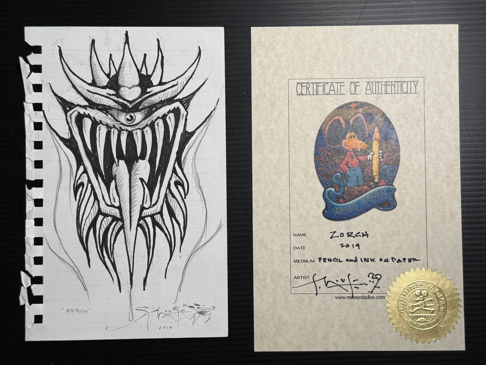 STANLEY MOUSE ORIGINAL SKETCH - ZORCH - 2019 (1 of 1)