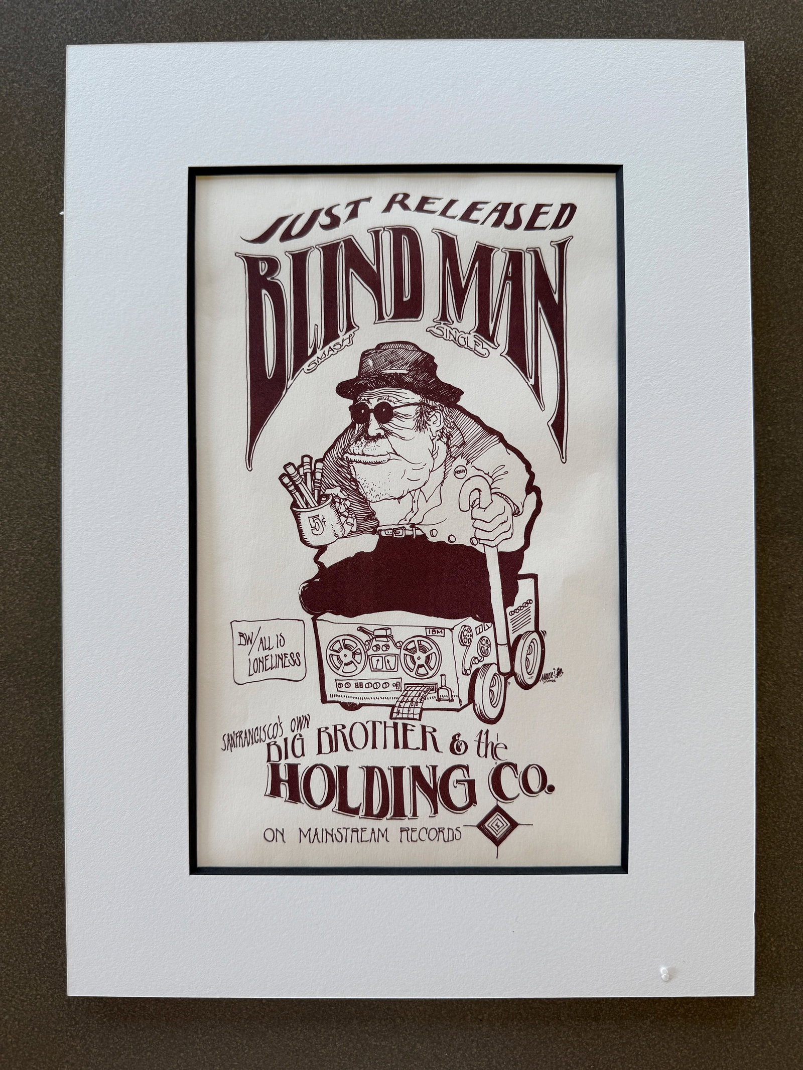 BIG BROTHER 1967 HANDBILL - STANLEY MOUSE