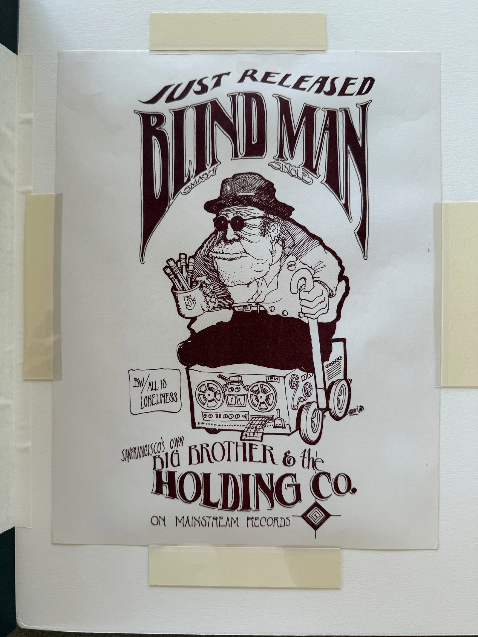 BIG BROTHER 1967 HANDBILL - STANLEY MOUSE - 2