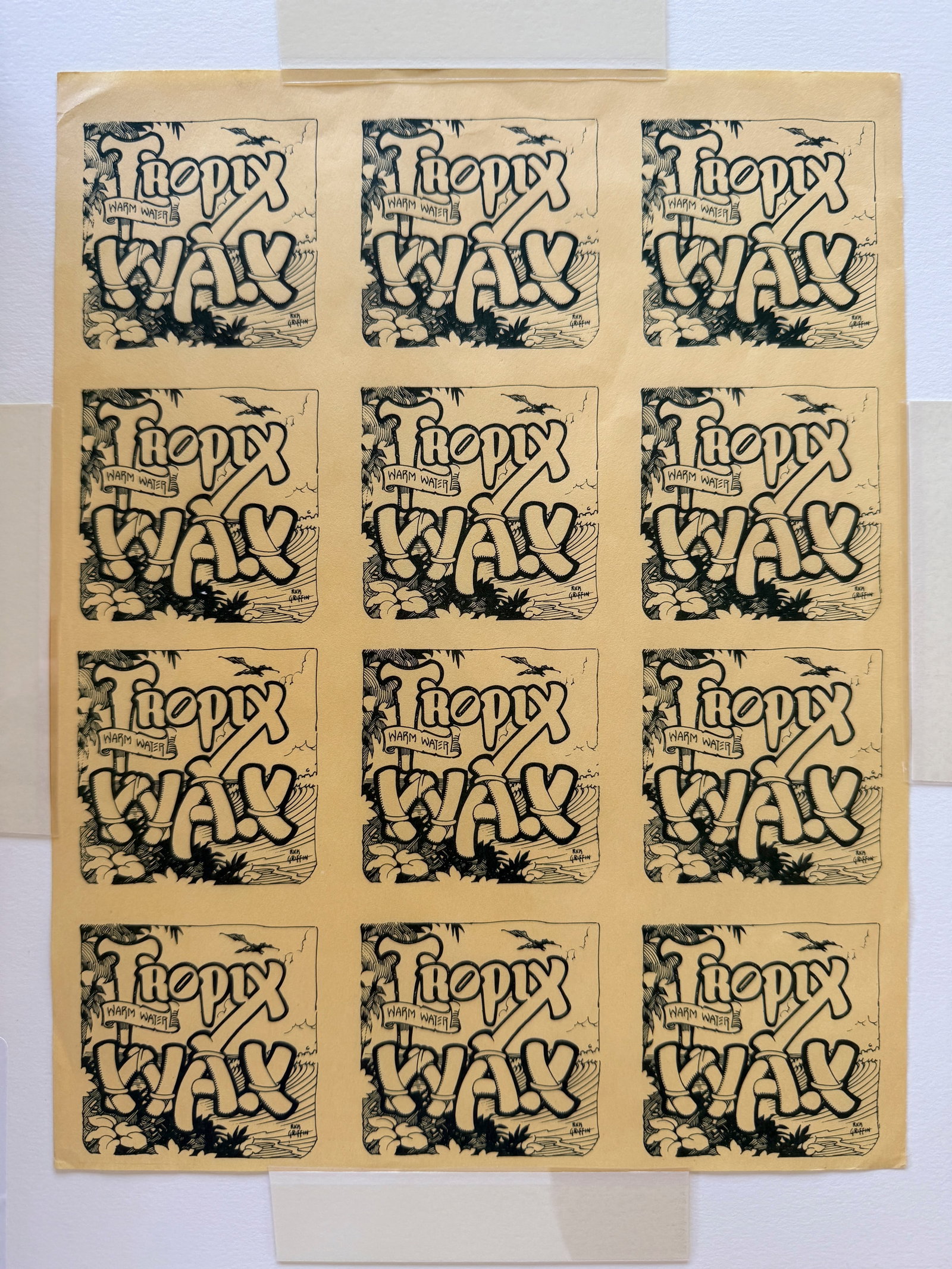 RARE TROPIX WAX MOCK UP - RICK GRIFFIN ART - 2