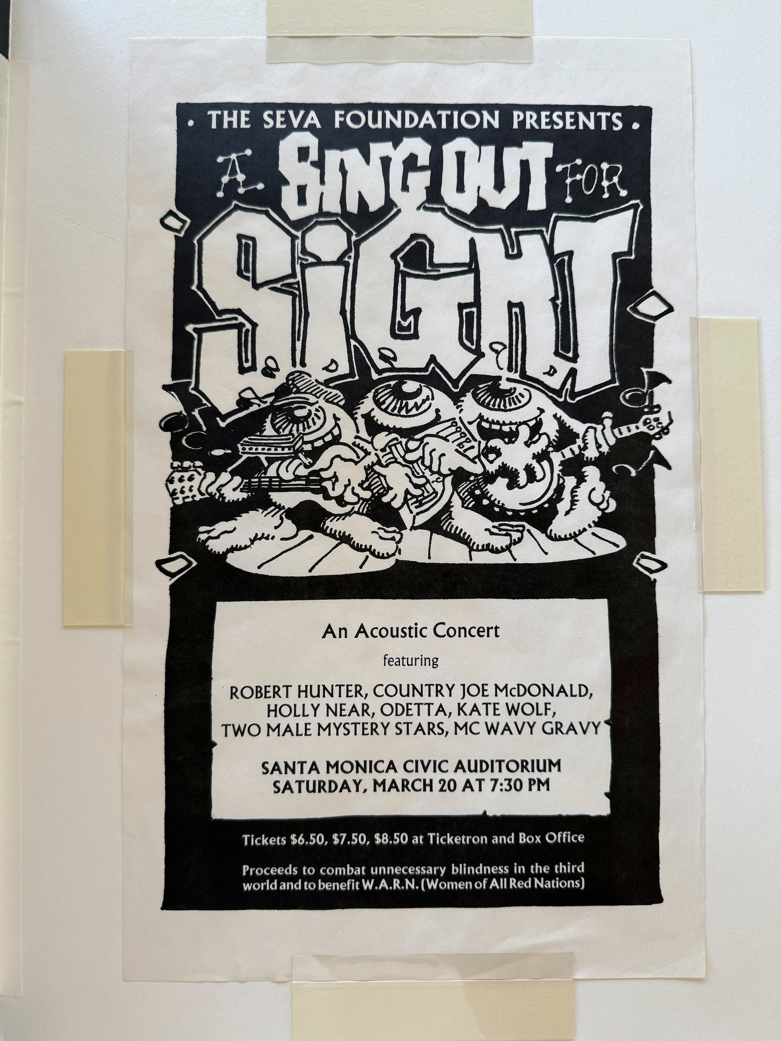 A SING OUT FOR SIGHT - RICK GRIFFIN ART HANDBILL - 2