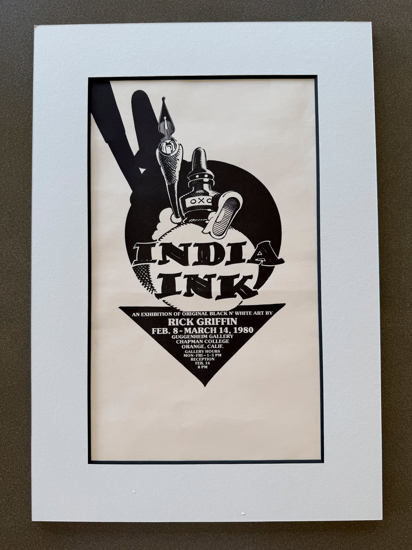 RICK GRIFFIN GALLERY SHOW IN ORANGE CALIFORNIA - HANDBILL: RICK GRIFFIN GALLERY SHOW IN ORANGE CALIFORNIA - HANDBILL. 8.5 X 14.