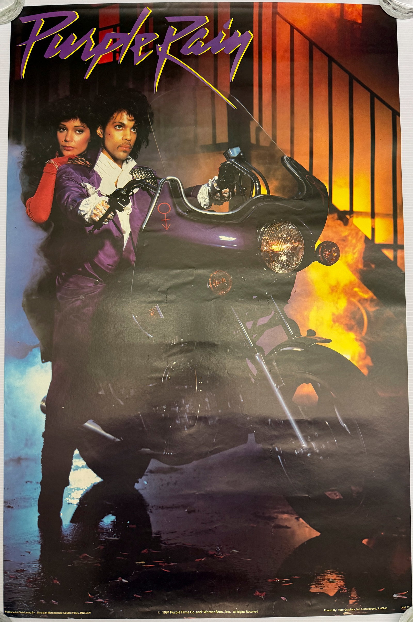 PRINCE - PURPLE RAIN - ORIGINAL 1984 MOVIE POSTER (1 of 4)