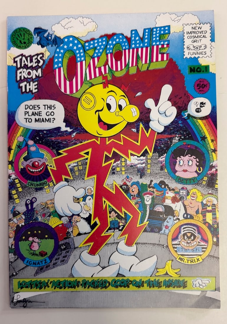 TALES FROM THE OZONE COMIC #1 - GRANDE BALLROOM, DETROIT: TALES FROM THE OZONE COMIC #1 - GRANDE BALLROOM, DETROIT. Mint State. (You should consider getting this graded). Rare and amazing. Art by Carl Lundgren. R. Crumb. Gary Grimshaw. 1969 Russ Gibb Product