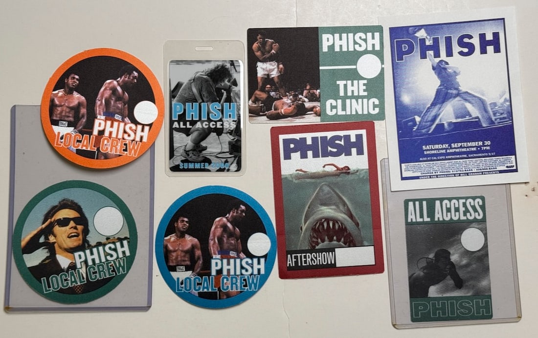 PHISH BACKSTAGE PASS SET - THE RAREST SET - WITH JAWS ! (1 of 1)