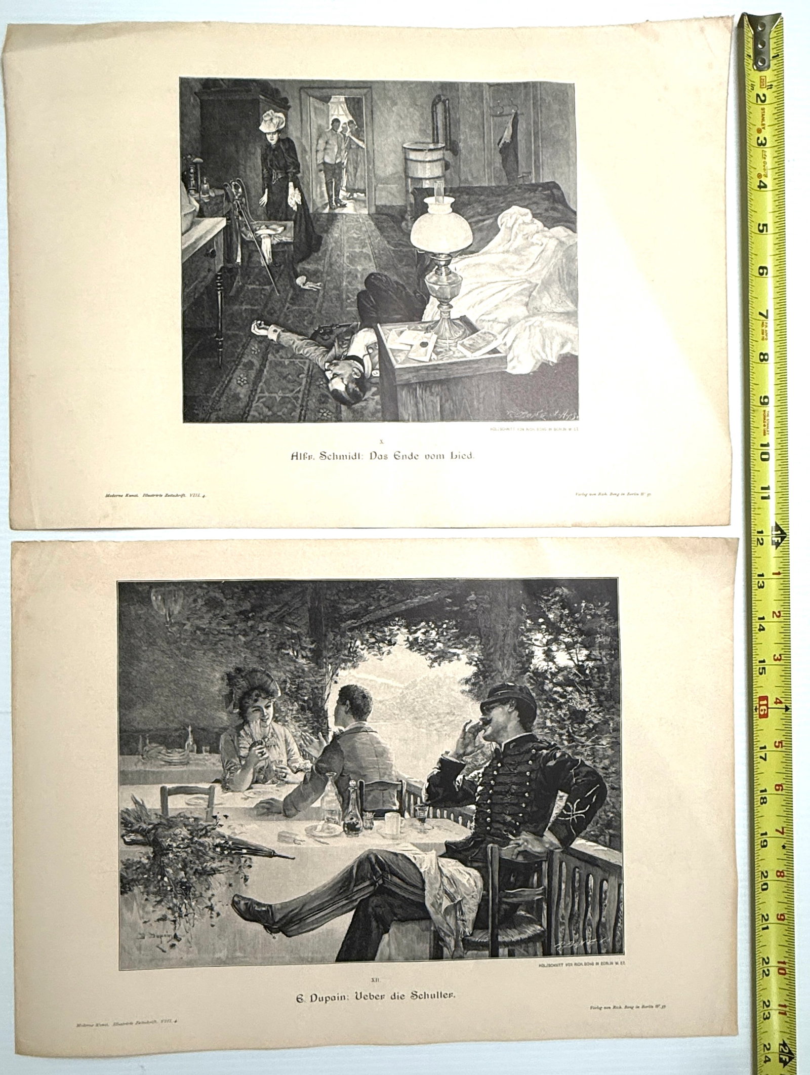 TWO GERMAN PRINTS - Alfred Schmidt and Edmond Georges Grandjean (1 of 1)