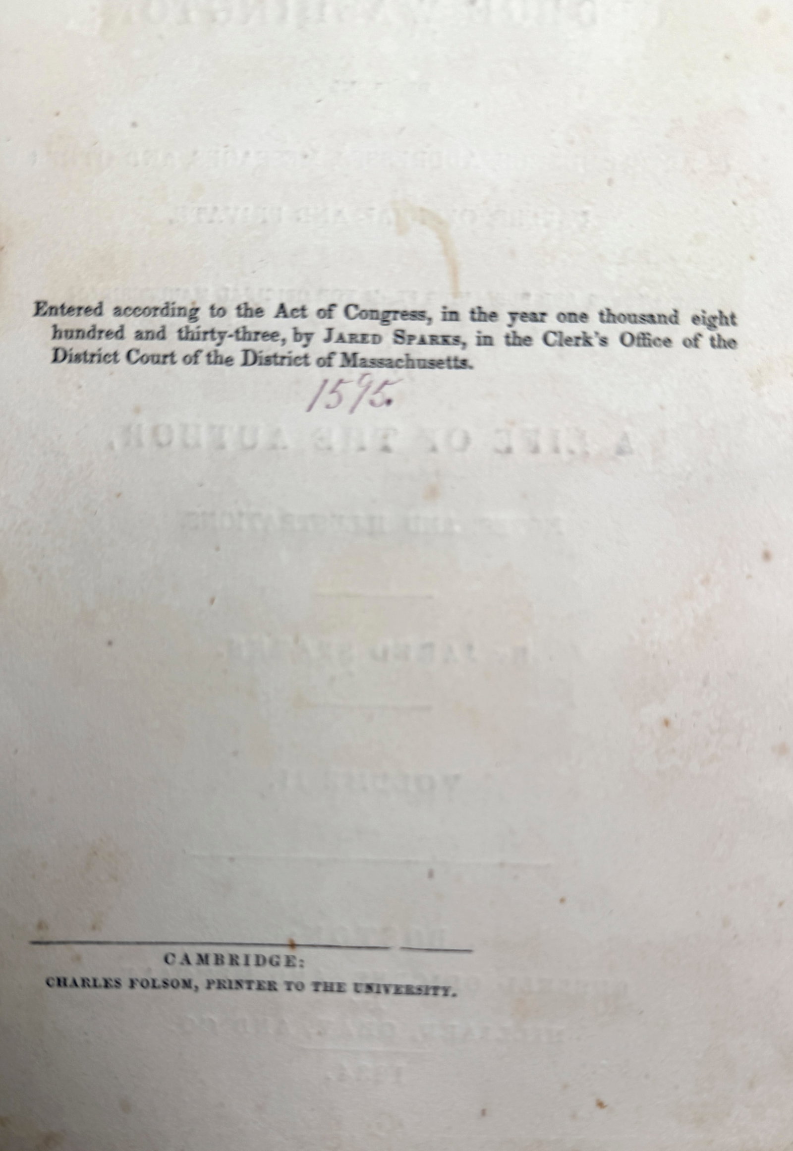 FRONTISPIECE FROM The Writings of George Washington - 5