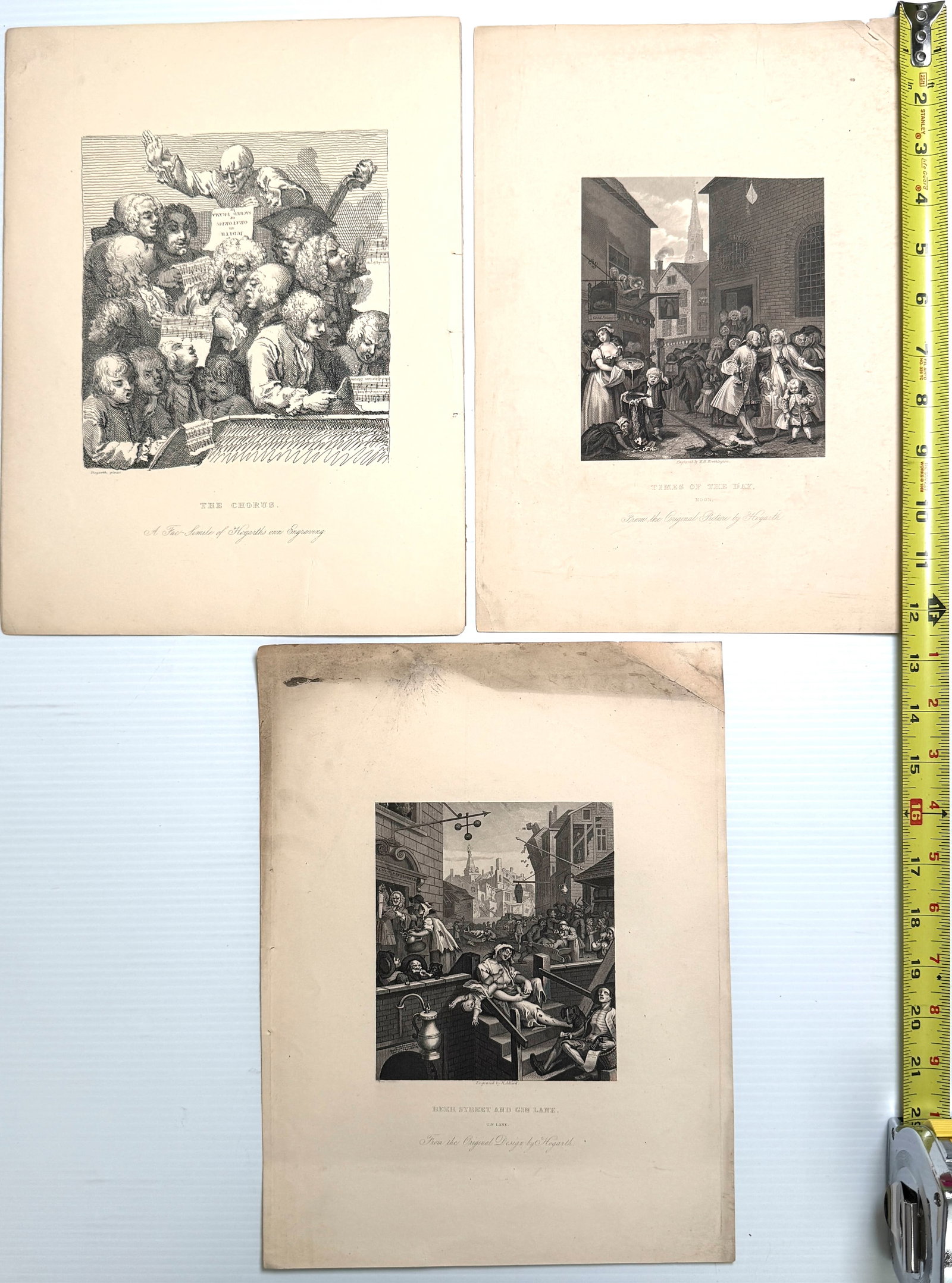 THREE BOOKPLATES FROM William Hogarth FEATURING GIN LANE - 2