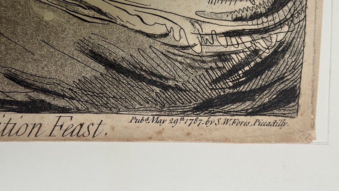 COPPER PLATE ENGRAVING - 1787 - JAMES GILLRAY - 3
