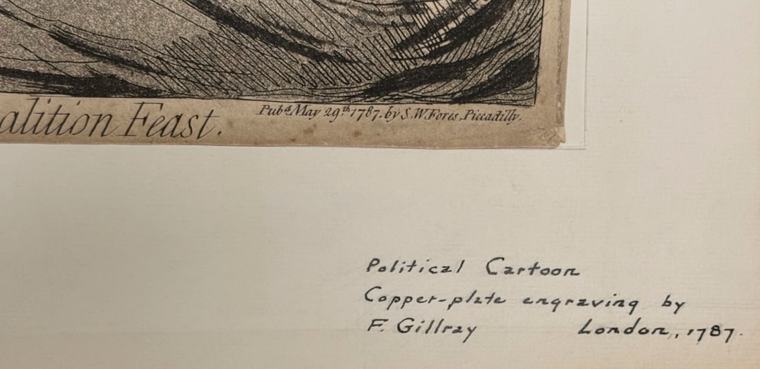 COPPER PLATE ENGRAVING - 1787 - JAMES GILLRAY - 4