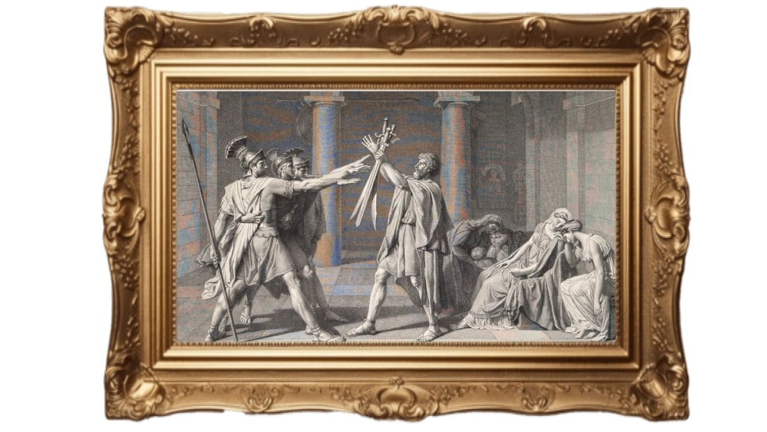 1925 Copper Engraving - Oath of the Horatii (Le Serment des Horaces) (1 of 7)