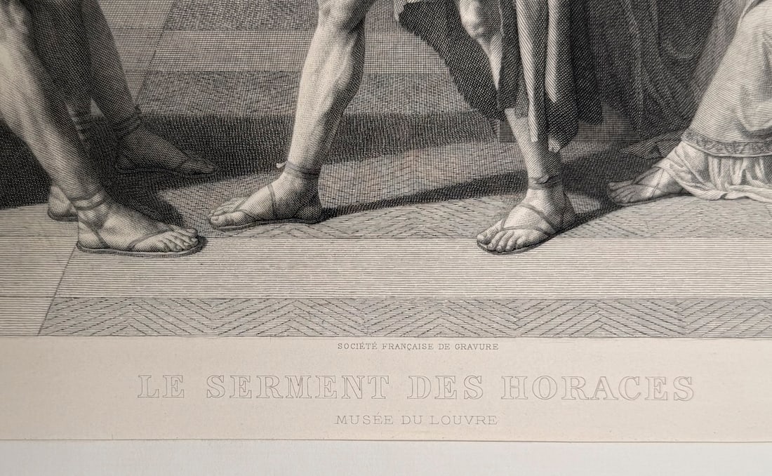 1925 Copper Engraving - Oath of the Horatii (Le Serment des Horaces) - 7
