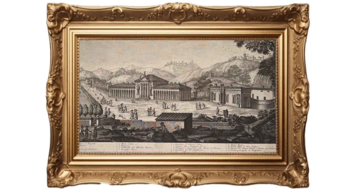 18th-century copper engraving - View of Montecatini by Gaetano Vascellini (1 of 6)
