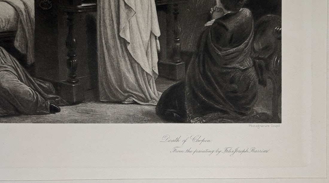 Death of Chopin - 1895 vintage photogravure - 6