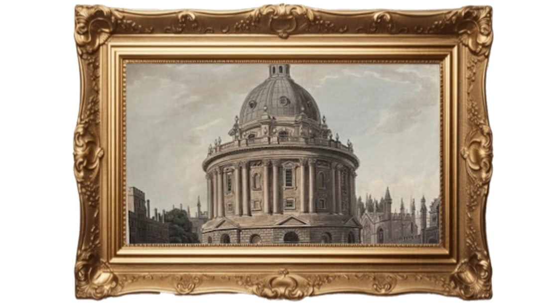 Aquatint print of the Radcliffe Library in Oxford (1 of 5)