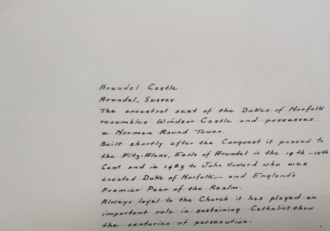 1849 Antique engraving - Arundel Castle, Sussex - 3