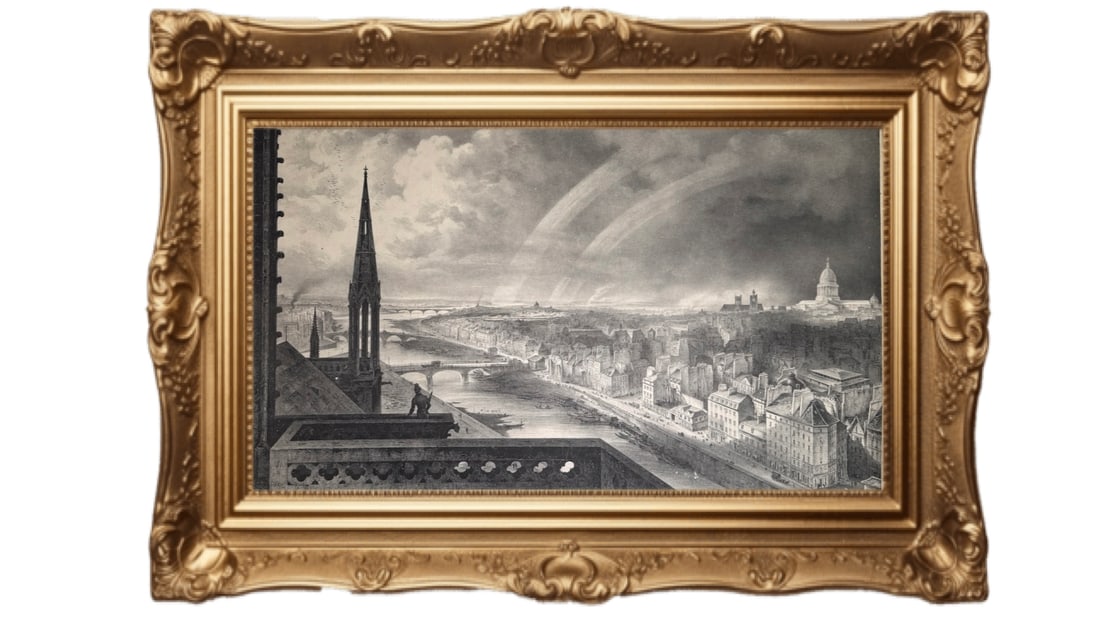 1796 engraving - PARIS (1 of 4)