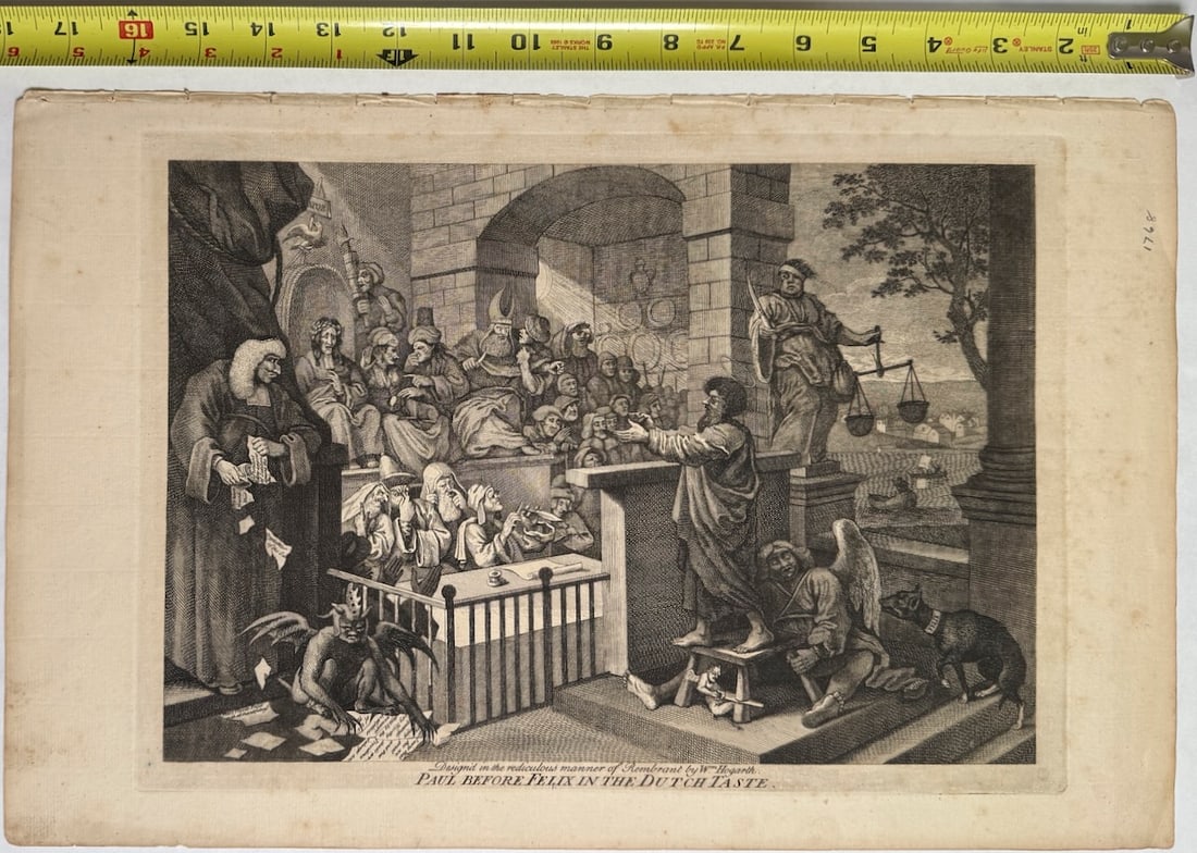 Paul Before Felix In The Dutch Taste - Hogarth (1 of 2)