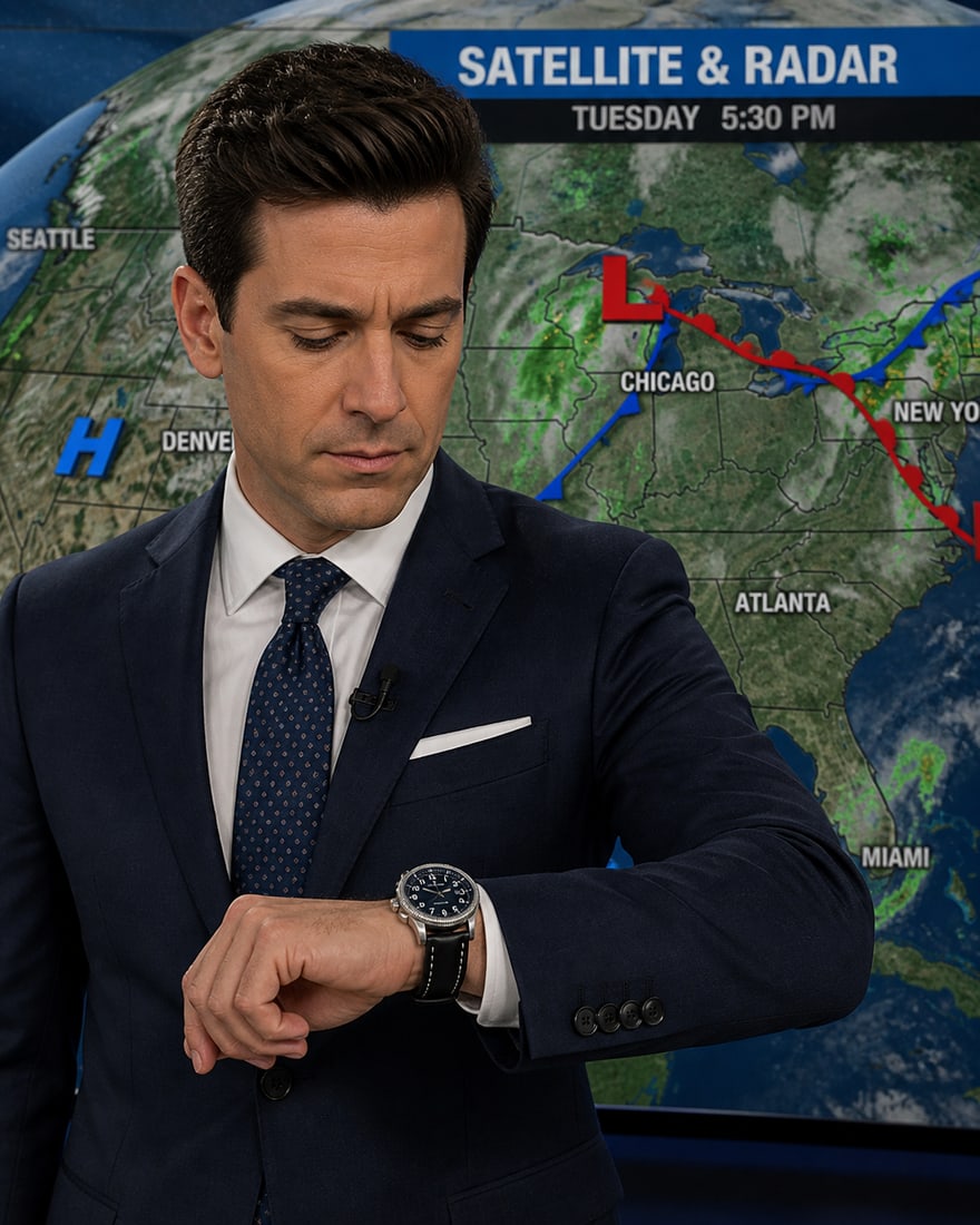 Revue Thommen Airspeed Vintage Men's Watch Model 17060.2524: The Revue Thommen Airspeed Vintage watch (Model 17060.2524) features a blue dial, stainless steel case, and a leather strap. Revue Thommen Airspeed Vintage Men's Watch Model 17060.2524. Revue Thommen 