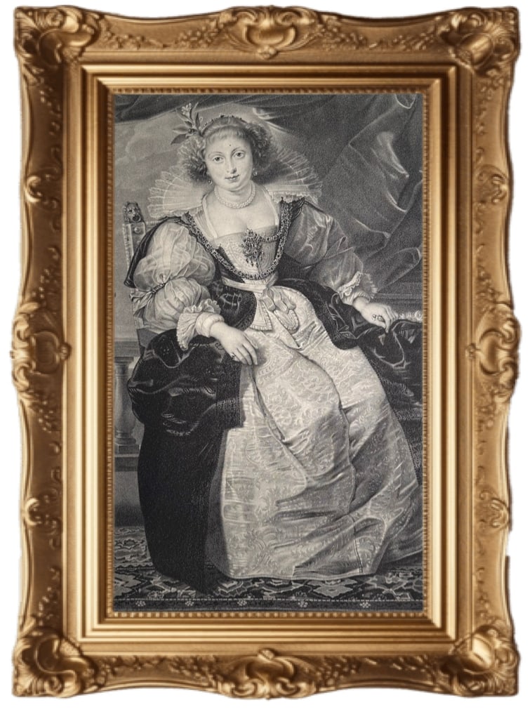 1830 stipple engraving - Helena Forman - second wife of Peter Paul Rubens (1 of 5)