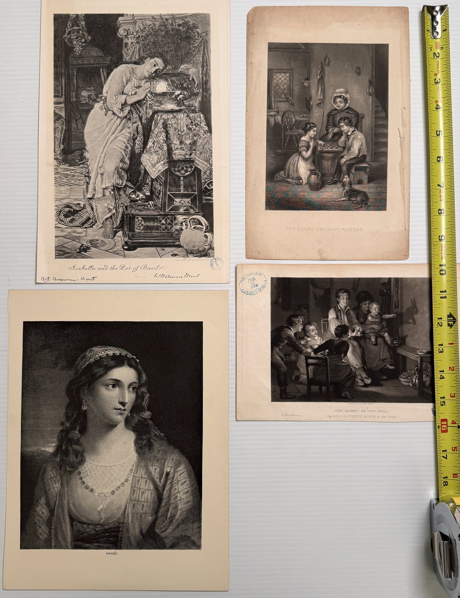Mixed lot of FOUR 19th-century prints (1 of 5)