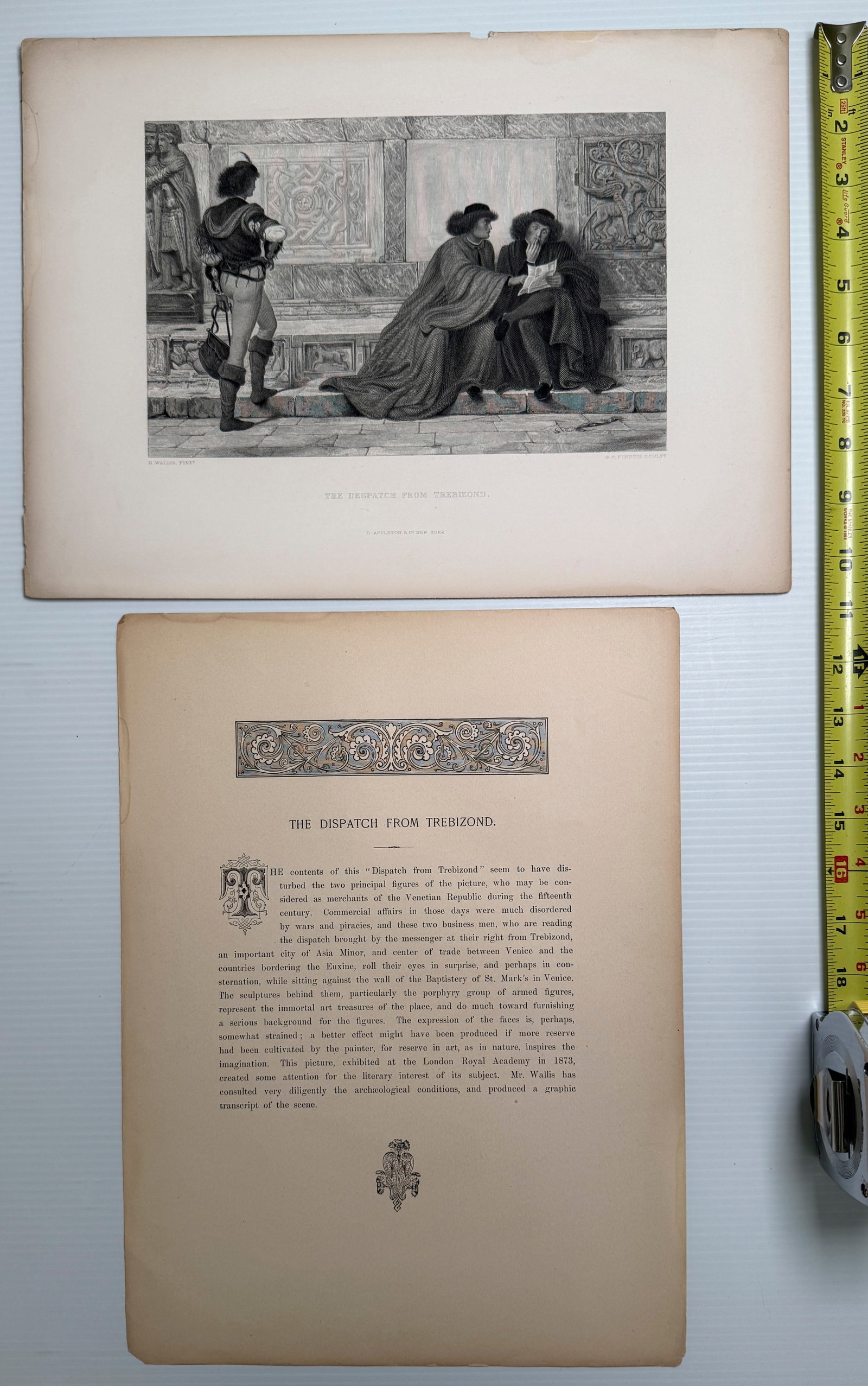 The Despatch from Trebizond print and corresponding cover page (1 of 2)