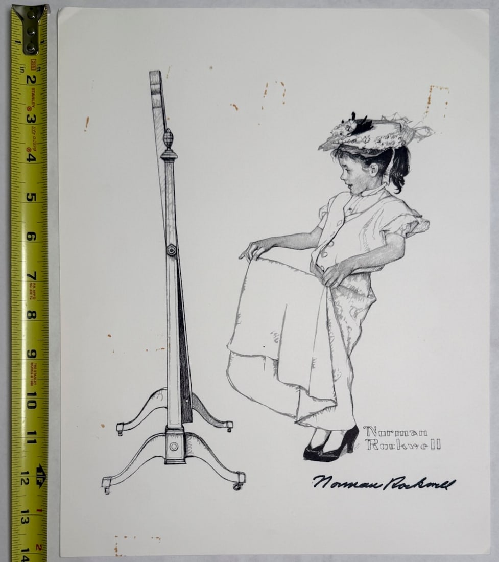 Norman Rockwell Signed - Dressing Up: Norman Rockwell Signed - Dressing Up. We believe this is an original signed edition.