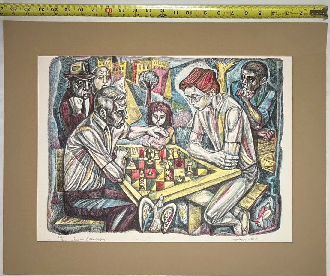 Limited edition - Chess Strategy - Irving Amen - signed - 2