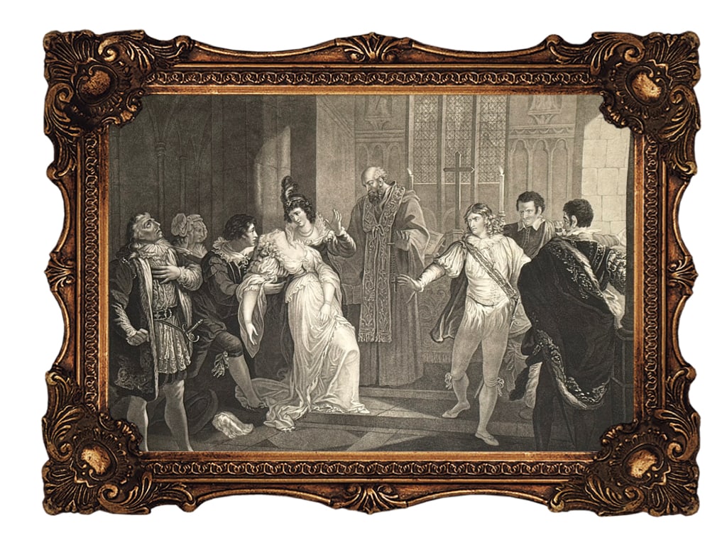 Original Copper Engraving - 1789 - Act 4, Scene 1 - Shakespeare - Much Ado About Nothing (1 of 6)