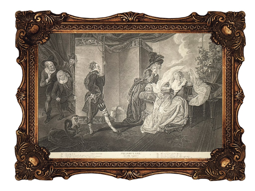 Original Copper Engraving - Twelfth Night, Act III, Scene IV - Shakespeare - 1794 (1 of 7)